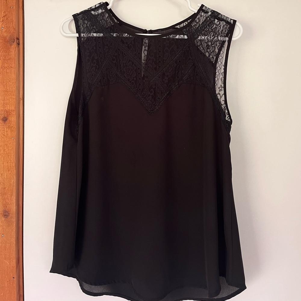 Black lace tank top